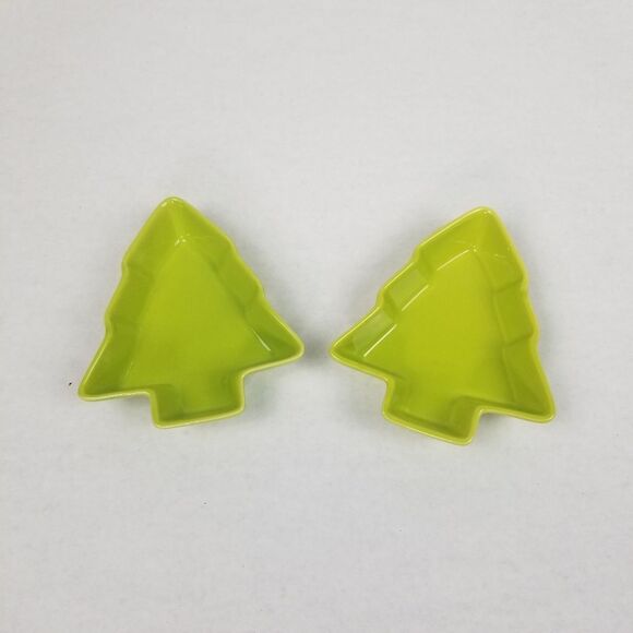 Celebrate It Mini Green Christmas Tree Candy/Nut Dish Set - Picture 1 of 7